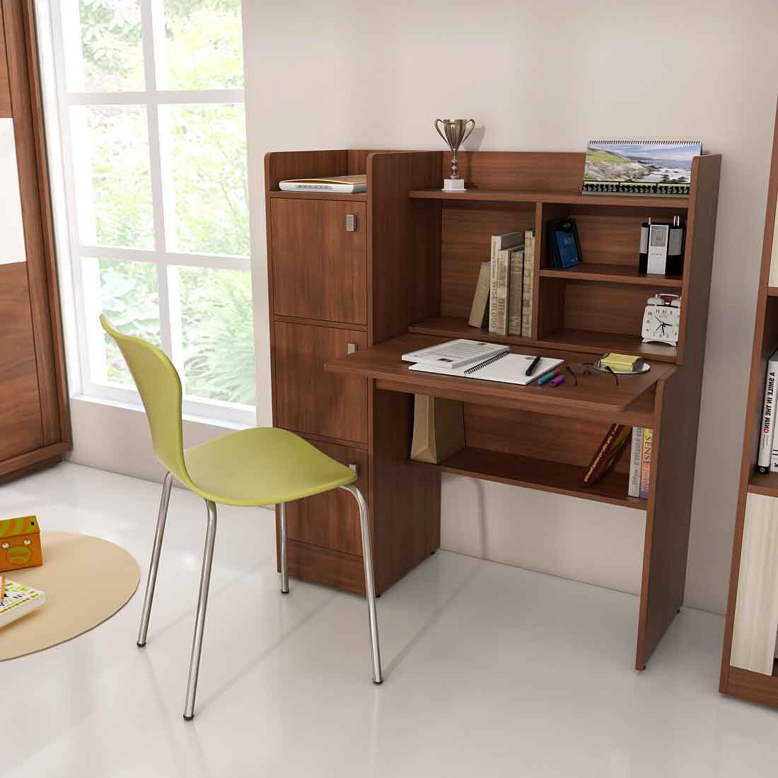 Silvo4830 Office Study Table by Zorin in Walnut Finish