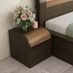 Amazon Bedside Table - Natural Wenge Woodpore