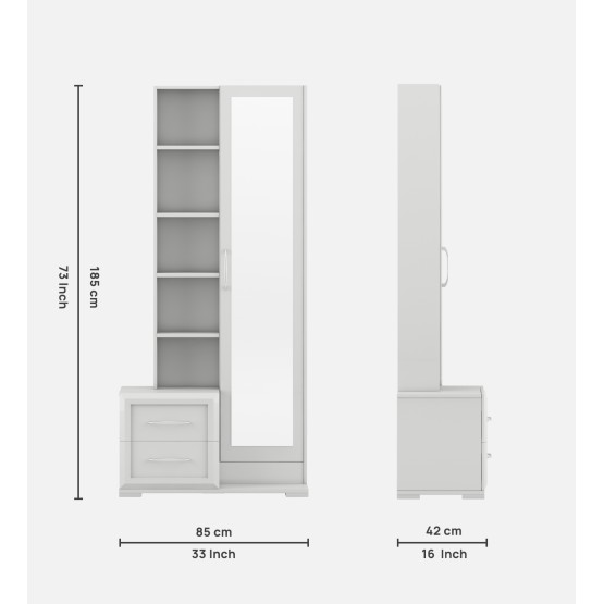 Kosmo Arctic Dresser - High Gloss White