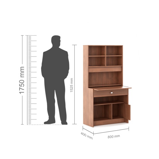 Study Table Achiever - Walnut Rigato Woodpore