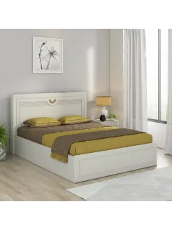 Akira King Bed Full Lifton With Top Plank - Pumik Grey