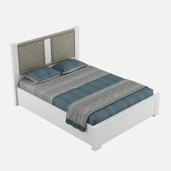 Kosmo Alaska V3 Queen Bed Full Lifton - High Gloss White