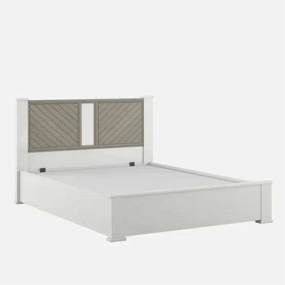 Alaska V3 Queen Bed Full Lifton - High Gloss White