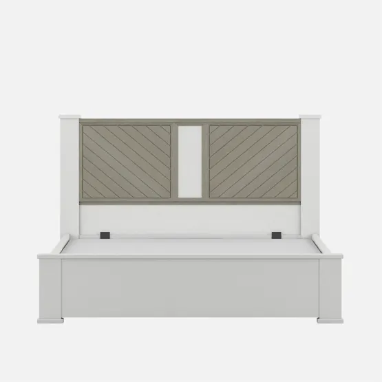 Kosmo Alaska V3 Queen Bed Full Lifton - High Gloss White