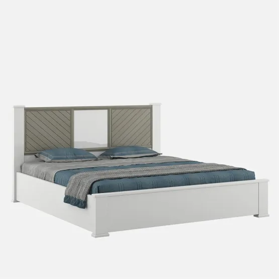 Kosmo Alaska V3 King Bed Full Lifton - High Gloss White