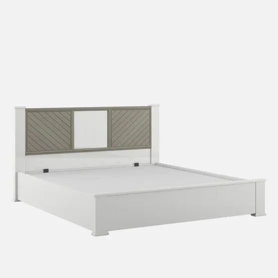 Kosmo Alaska V3 King Bed Full Lifton - High Gloss White