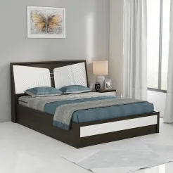 Alina King Bed With 3/4 Lift On- Fumed Oak Woodpore