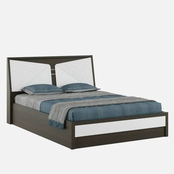 Kosmo Alina Queen Bed With 3/4 Lift On- Fumed Oak Woodpore