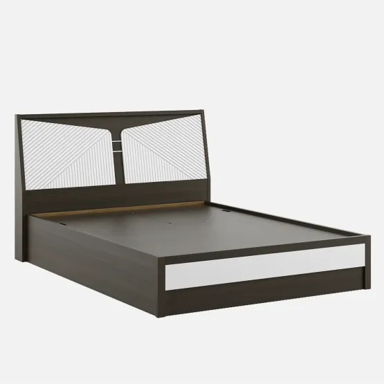 Kosmo Alina King Bed With 3/4 Lift On- Fumed Oak Woodpore