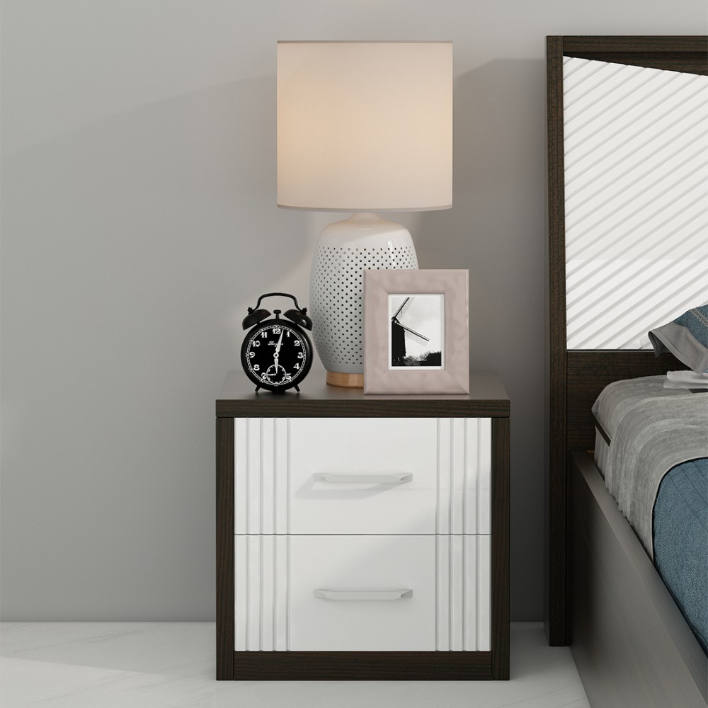 Kosmo Alina Bedside- Fumed Oak Woodpore