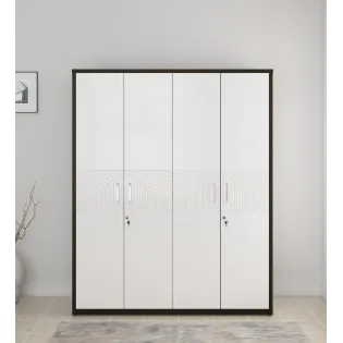 Kosmo Alina 4 Door Wardrobe Without Mirror- Fumed Oak Woodpore