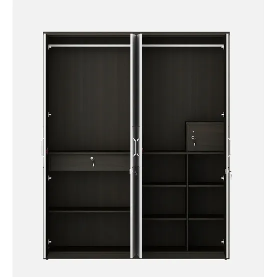 Kosmo Alina 4 Door Wardrobe Without Mirror- Fumed Oak Woodpore