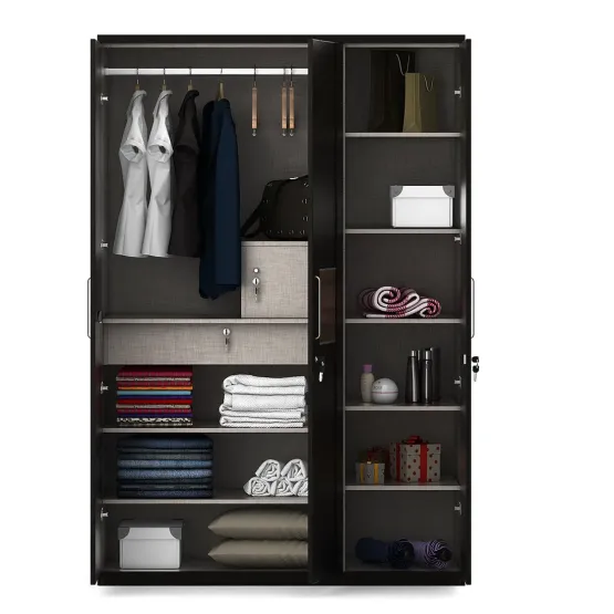 Ml Amazon 3 Door Wardrobe - Natural Wenge Woodpore