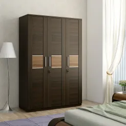 Amazon 3 Door Wardrobe - Natural Wenge Woodpore