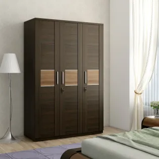 Amazon 3 Door Wardrobe - Natural Wenge Woodpore