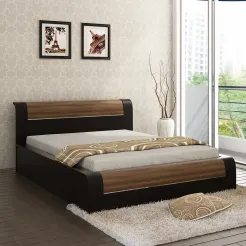 Amazon King Bed With 3/4th Lifton - Natural Wenge