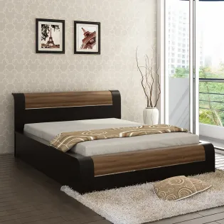 Ml Amazon Queen Bed With 3/4 Lift On - Natural Wenge