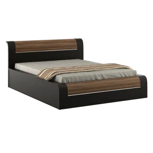 Amazon Queen Bed With 3/4 Lift On - Natural Wenge