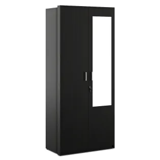 Kosmo Apex 2 Door Wardrobe With Mirror - Natural Wenge Woodpore