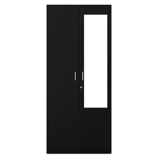 Kosmo Apex 2 Door Wardrobe With Mirror - Natural Wenge Woodpore