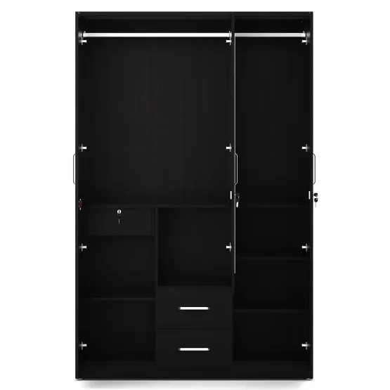 Kosmo Apex 3 Door Dresser Wardrobe - Natural Wenge Woodpore