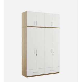 Apex 4 Door Wardrobe Without Mirror With Loft - Frosty White