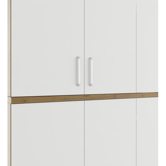 Apex 4 Door Wardrobe Without Mirror With Loft - Frosty White