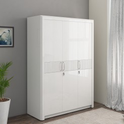 Arctic 3 Door Wardrobe -high Gloss White