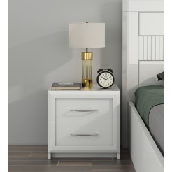 Arctic Bedside - High Gloss White