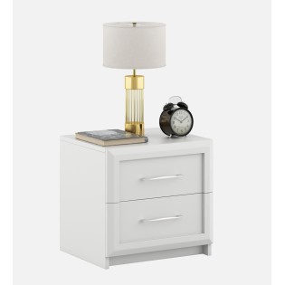 Arctic Bedside Table - High Gloss White