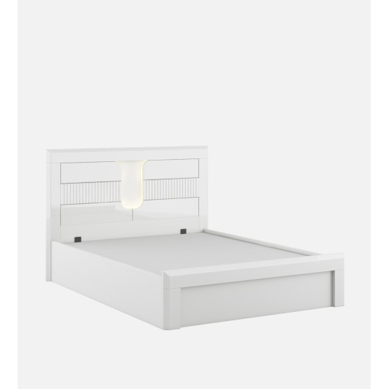 Arctic Queen Bed Full Lifton With Top Panel - High Gloss White