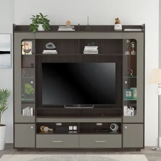 Wall Unit Arena - Lyon Walnut & Modern Ash