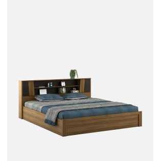 Arthur Queen Bed With Box Type Storage - Natural Teak