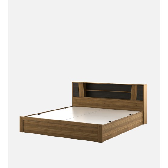 Kosmo Arthur Queen Bed With Box Type Storage - Natural Teak