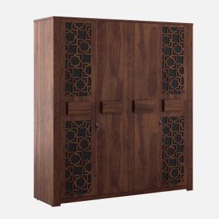 Artisan 4 Door Wardrobe Without Mirror- Sheesham