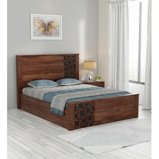 Kosmo Artisan Queen Bed With Full Lift On - Sheesham