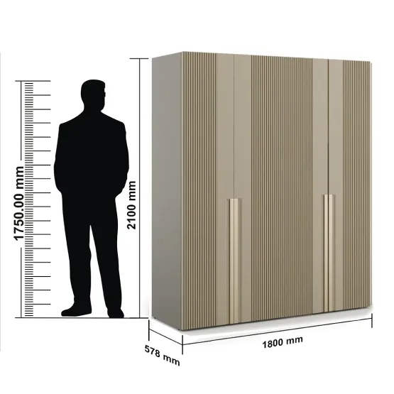 Spacewood Astor 4 Door Wardrobe - Esm Cashmere 40