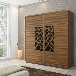 Kosmo Autumn V2 Inner Sliding Wardrobe - Walnut Bronze