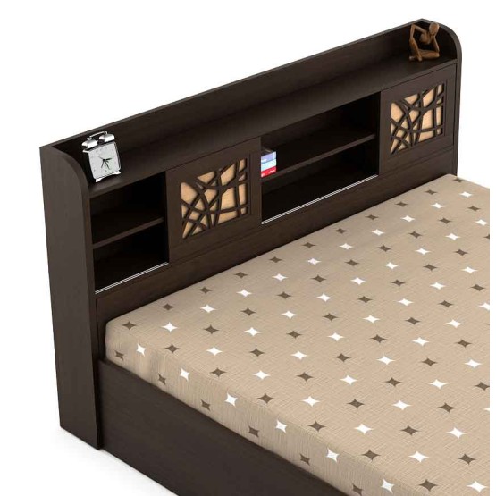 Mayflower King Bed With Box Type Storage - Vermount Woodpore