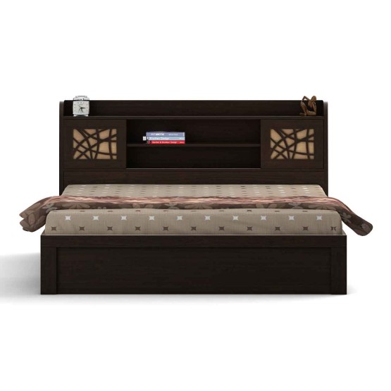 Kosmo Mayflower King Bed With Box Type Storage - Vermount Woodpore