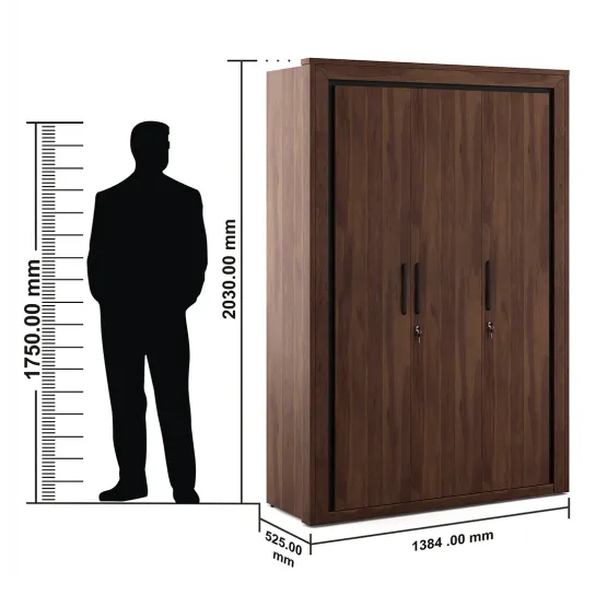 Spacewood Boston 3 Door Wardrobe - Sheesham