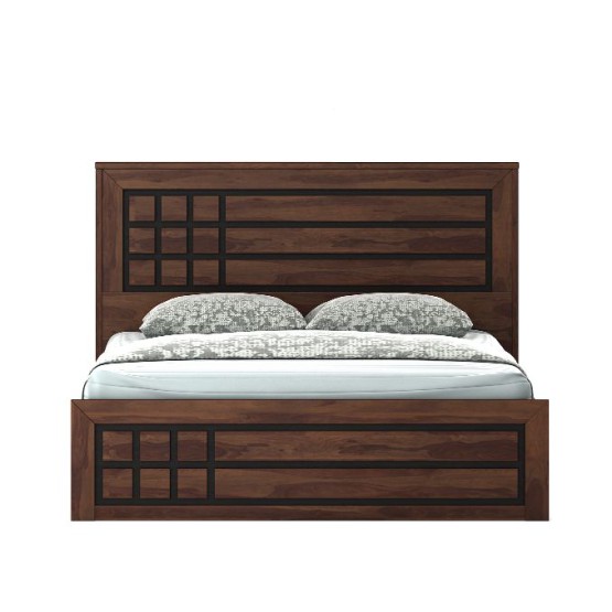 Kosmo Boston V3 Queen Bed Full Lifton - Sheesham