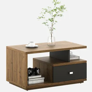 Kosmo Center Table Ct 101 In Classic Oak & Slate Grey