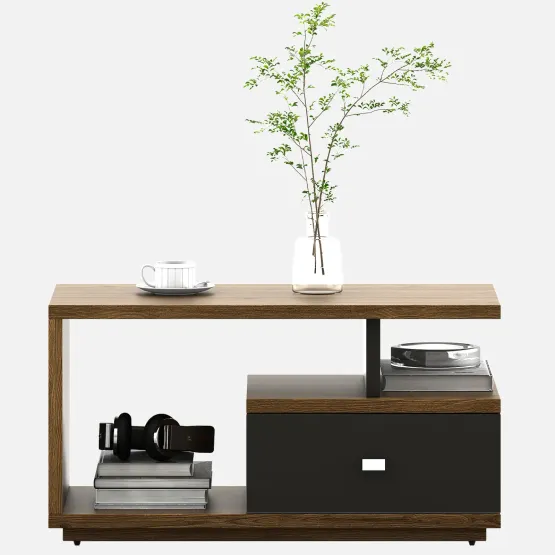 Kosmo Center Table Ct 101 In Classic Oak & Slate Grey