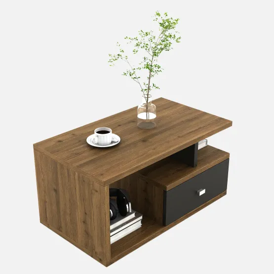 Kosmo Center Table Ct 101 In Classic Oak & Slate Grey