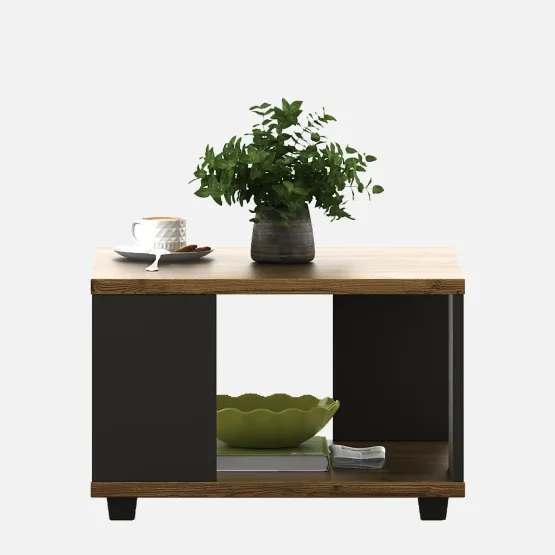 Kosmo Center Table Ct 102 In Classic Oak & Slate Grey