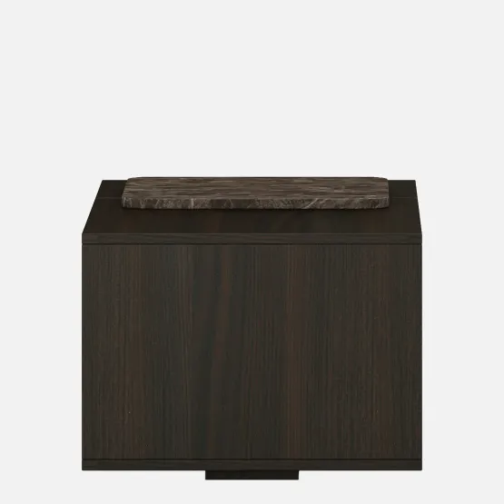 Kosmo Center Table Ct 106 In Fumed Oak & Brown Marble