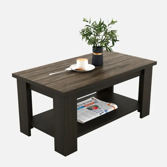 Kosmo Center Table Ct 111 In Fumed Oak & Vintage Wood