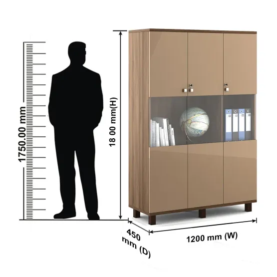 Chief Book Case 1200 (w) X 450 (d) X 1800 (h) - Capachino