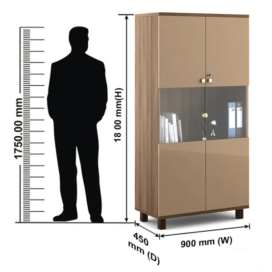 Chief Book Case 900 (w) X 450 (d) X 1800 (h) - Capachino